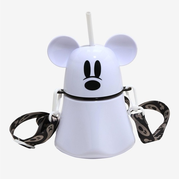 Disney Other - Disney Halloween Mickey Mouse Ghost Water Bottle With Strap